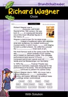 Vorschau - Arbeitsblätter - Richard Wagner | Cloze Worksheet | English | Music & History - Deckblatt