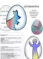 Vorschau - Stundenentwürfe - Osterkarten basteln und malen - mit Hase oder auferstandenem Jesus - Deckblatt