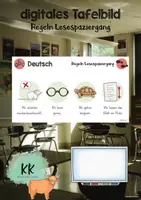 Vorschau - Präsentationen/Tafelbilder - Digitales Tafelbild Regeln Lesespaziergang - Deckblatt