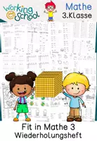 Vorschau - Stationenlernen - Lerntheke Klasse 3 | Fit in Mathe | Wiederholungsheft Mathematik Klasse 3 - Deckblatt