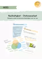 Vorschau - Arbeitsblätter - Nachhaltigkeit WBS - Stationenarbeit - Deckblatt