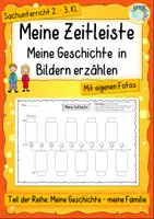 Vorschau - Arbeitsblätter - Zeitleiste Grundschule – Meine Geschichte in Bildern (mit Fotos) - Deckblatt