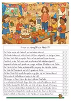 Vorschau - Arbeitsblätter - Lesen/Entscheidungsfragen (differenziert) "Geburtstag" - Seite 3
