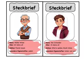Vorschau - Bildkarten - Steckbriefe zur Personenbeschreibung - Seite 3