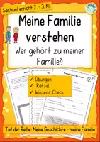 Vorschau - Mal- und Bastelvorlagen - Meine Geschichte & meine Familie – Komplettpaket Sachunterricht (Grundschule) - Seite 1