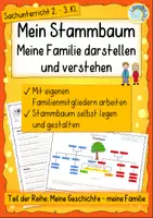 Vorschau - Arbeitsblätter - Mein Stammbaum – Meine Familie darstellen (Grundschule) - Deckblatt