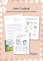 Voorbeeld - Letter C werkboek leren schrijven, oefenen, groep 3 - Voorblad