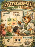 Vorschau - Arbeitsblätter - Erbgänge autosomal dominant/ressiv - Biologie 8./9. Klasse - Deckblatt