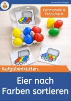 Vorschau - Aufgabenkarten - Eier nach Farben sortieren: Feinmotorik & Pränumerik spielerisch lernen - Deckblatt