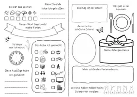Vorschau - Arbeitsblätter - Meine Osterferien Faltblatt - reflektieren, schreiben, gestalten (Klasse 1-4) - Seite 2