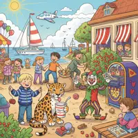 Vorschau - Arbeitsblätter - Wimmelbild mit Gucklochmethode zum Anlaut J mit differenziertem Material für die Klassen 1 bis 3 - Deckblatt