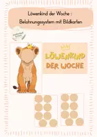 Vorschau - Poster - Löwenkind der Woche : Belohnungssystem mit Bildkärtchen - Deckblatt