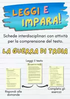 anteprima - Esercizi - La guerra di Troia - Scheda interdisciplinare - Pagina di copertina