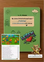 Vorschau - Arbeitsblätter - Lesen/Entscheidungsfragen (differenziert) "Frühling" - Deckblatt