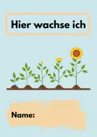 Vorschau - Arbeitsblätter - Wachstumsheft "Hier wachse ich" - Individuelle Zielarbeit für den Unterricht - Deckblatt