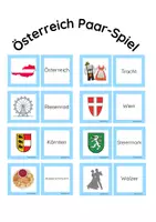 Vorschau - Stationenlernen - Österreich Paar-Spiel - Deckblatt