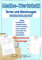 Vorschau - Stationenlernen - Terme und Gleichungen - Stationenlernen - 7./8. Klasse (Mathe in der Mittelschule) - Seite 1