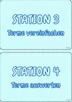 Vorschau - Stationenlernen - Terme und Gleichungen - Stationenlernen - 7./8. Klasse (Mathe in der Mittelschule) - Seite 3