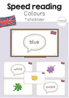Vorschau - Präsentationen/Tafelbilder - Colours: Speed reading (Blitzlesen) - Deckblatt