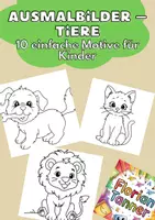 Vorschau - Mal- und Bastelvorlagen - 10 Tiere Ausmalbilder für Kinder - Deckblatt