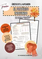 Vorschau - Arbeitsblätter - 🍂 Merkblatt & Aufgaben – pretérito indefinido en estilo "otoño" 🍂 - Deckblatt