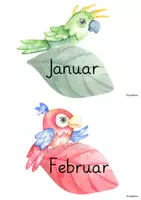 Vorschau - Poster - Geburtstagskalender Paradiesvögel-Blatt - Seite 1