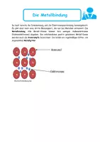 Vorschau - Arbeitsblätter - Metallbindung - Deckblatt