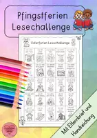 Vorschau - Arbeitsblätter - Lesechallenge Pfingstferien - Lesemotivation für die Ferien - Deckblatt