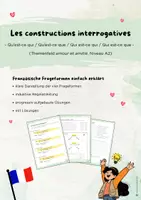 Vorschau - Arbeitsblätter - Französische Frageformen: Qui est-ce qui & Co. - Deckblatt