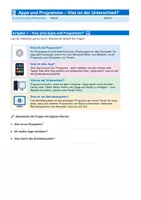 Vorschau - Arbeitsblätter - Apps Programme Betriebssystem Einführung Volksschule 3. 4. Klasse - Seite 1