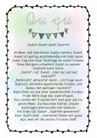 Vorschau - Arbeitsblätter - Buchstabengeschichte Qu qu Schreibschrift - Seite 1