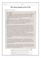 Vorschau - Arbeitsblätter - Englisch Klasse 8: Reading - Deep South USA mit Lösungen - Deckblatt