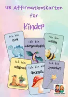 Vorschau - Bildkarten - 48 Affirmationskarten mit niedlichen Bildern für Kinder - Deckblatt