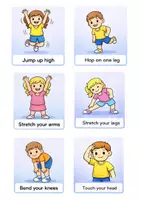Vorschau - Spiele - Bewegungspause auf Englisch: Body Fitness Minikarten - Seite 2