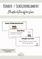 Vorschau - Aufgabenkarten - Kinderparlament/ Klassensprecherkonferenz - Moderationsfächer - Deckblatt