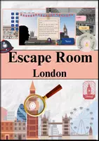 Vorschau - Arbeitsblätter - Escape Room London - Find the artifact 🔍 | English - Deckblatt