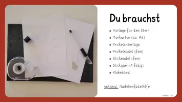 Vorschau - Mal- und Bastelvorlagen - Fadengrafik Stern - Bastelanleitung und digitales Tafelbild - Seite 2