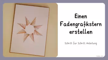Vorschau - Mal- und Bastelvorlagen - Fadengrafik Stern - Bastelanleitung und digitales Tafelbild - Seite 1