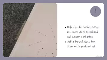 Vorschau - Mal- und Bastelvorlagen - Fadengrafik Stern - Bastelanleitung und digitales Tafelbild - Seite 3
