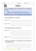Vorschau - Arbeitsblätter - Vielfache und Teiler Klasse 4 - Deckblatt