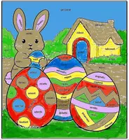 Vorschau - Mal- und Bastelvorlagen - Ausmalbild Latein - Ostern Personalendungen im Präsens - Seite 2