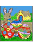 Vorschau - Mal- und Bastelvorlagen - Ausmalbild Latein - Ostern Personalendungen im Präsens - Seite 1