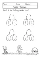 Vorschau - Mal- und Bastelvorlagen - Zahlen, Mengen und Rechnen zu Ostern - ZR 10 🐣 - Deckblatt