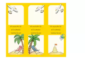 Vorschau - Mal- und Bastelvorlagen - Feriengruß - kleiner Gruß für Wassereis - Seite 2
