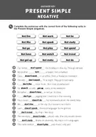Vorschau - Arbeitsblätter - Present Simple Negative Worksheet | Verneinung mit doesn't/don't - Seite 1