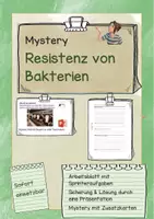 Vorschau - Arbeitsblätter - Mystery zum Thema resistente Bakterien, Immunsystem - Deckblatt