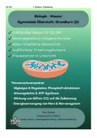 Vorschau - Klassenarbeiten - Klausur Biologie Q1: Stoffwechsel / Zellatmung - Deckblatt