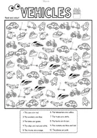 Vorschau - Arbeitsblätter - Vehicles / Traffic: I Spy... (Count, Read & Colour) - Suchbilder - Seite 3