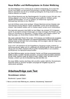 Vorschau - Arbeitsblätter - Neue Waffen und Waffensysteme im Ersten Weltkrieg - Seite 1