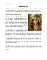 Vorschau - Arbeitsblätter - Adam und Eva – Geschichte und Aufgaben - Deckblatt